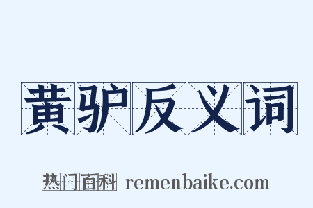 黄驴反义词是什么意思的图片